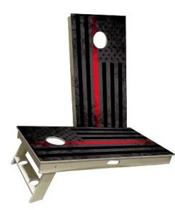 Skip's Garage Dark USA Thin Red Line Cornhole Boards -Lawn Games Sales unnamed file 647