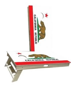 Skip's Garage California Flag Cornhole Boards -Lawn Games Sales unnamed file 654