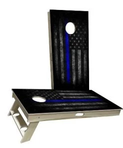 Skip's Garage Dark USA Thin Blue Line Cornhole Boards -Lawn Games Sales unnamed file 660