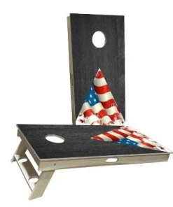 Skip's Garage Triangle American Flag Cornhole Boards -Lawn Games Sales unnamed file 671