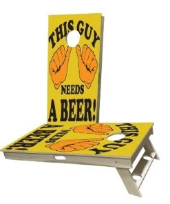 Skip's Garage This Guy Needs A Beer Cornhole Boards -Lawn Games Sales unnamed file 707
