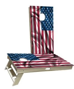 Skip's Garage Wavy American Flag Cornhole Boards -Lawn Games Sales unnamed file 731