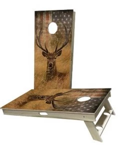 Skip's Garage American Flag Deer Cornhole Boards -Lawn Games Sales unnamed file 743