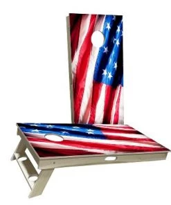 Skip's Garage American USA Flag Wavy Rustic Cornhole Boards -Lawn Games Sales unnamed file 774