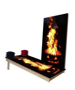 Skip's Garage Halloween Flaming Pumpkin Cornhole Boards -Lawn Games Sales unnamed file 777