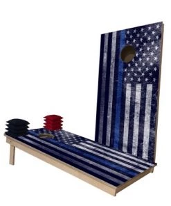 Skip's Garage USA Thin Blue Line Faded Cornhole Boards -Lawn Games Sales unnamed file 831