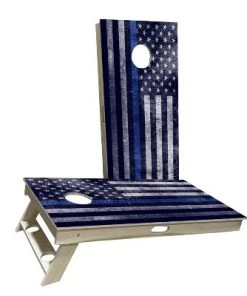 Skip's Garage USA Thin Blue Line Faded Cornhole Boards -Lawn Games Sales unnamed file 833