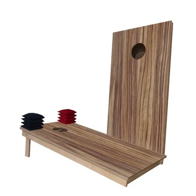 Skip's Garage Light Wood Grain Cornhole Boards 5 Skip's Garage Light Wood Grain Cornhole Boards - Image 3