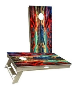 Skip's Garage Ocean Mirror Sunset Cornhole Boards -Lawn Games Sales unnamed file 857