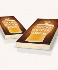 Skip's Garage Good Beer Cornhole Board Set, Includes 2 Boards, 8 Bags + Optional Accessories -Lawn Games Sales unnamed file 986