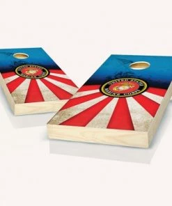 Skip's Garage Marines Cornhole Board Set, Includes 2 Boards, 8 Bags + Optional Accessories -Lawn Games Sales unnamed file 997